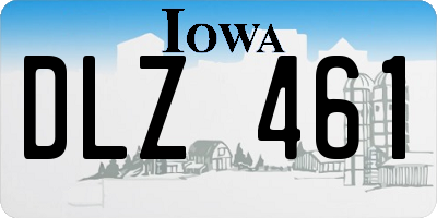 IA license plate DLZ461
