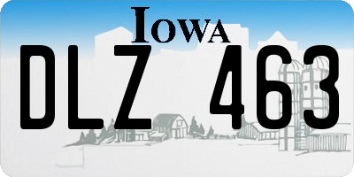 IA license plate DLZ463
