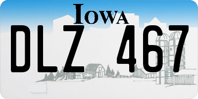 IA license plate DLZ467