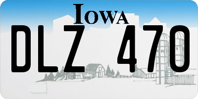IA license plate DLZ470