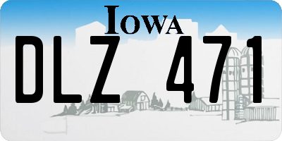 IA license plate DLZ471