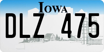 IA license plate DLZ475