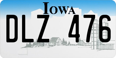 IA license plate DLZ476