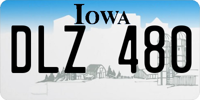 IA license plate DLZ480