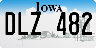 IA license plate DLZ482