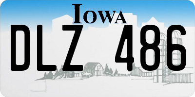 IA license plate DLZ486