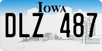 IA license plate DLZ487