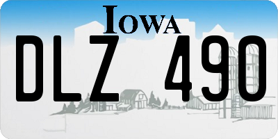IA license plate DLZ490