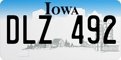IA license plate DLZ492