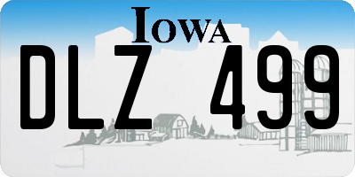 IA license plate DLZ499