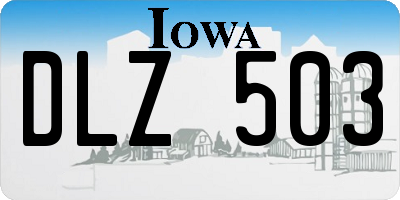IA license plate DLZ503