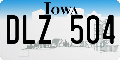 IA license plate DLZ504