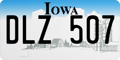 IA license plate DLZ507