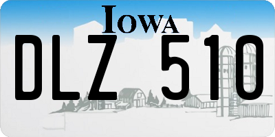 IA license plate DLZ510