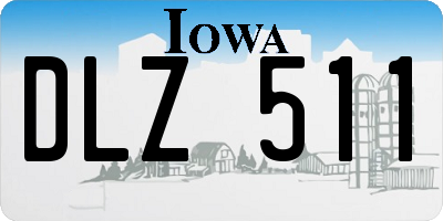 IA license plate DLZ511