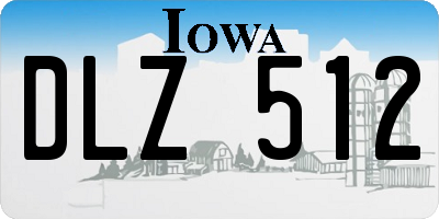 IA license plate DLZ512