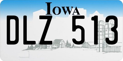 IA license plate DLZ513