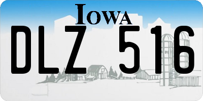 IA license plate DLZ516