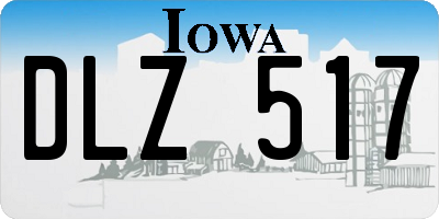 IA license plate DLZ517