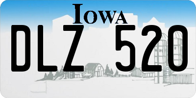 IA license plate DLZ520