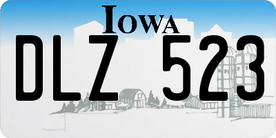 IA license plate DLZ523