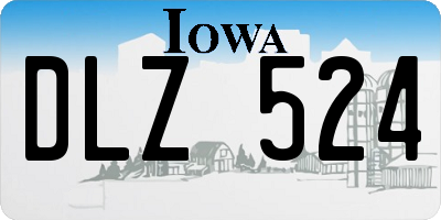 IA license plate DLZ524