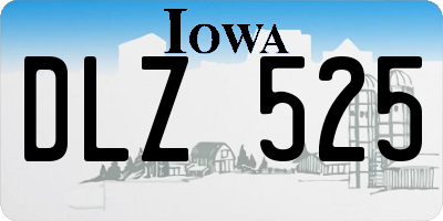 IA license plate DLZ525
