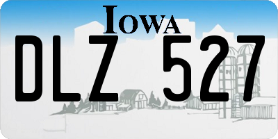 IA license plate DLZ527