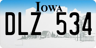IA license plate DLZ534