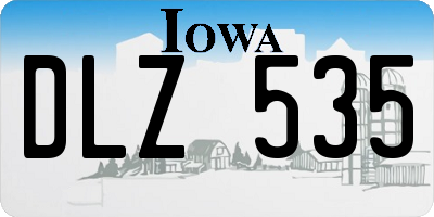 IA license plate DLZ535