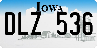 IA license plate DLZ536