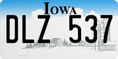IA license plate DLZ537