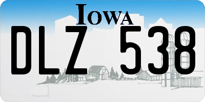 IA license plate DLZ538