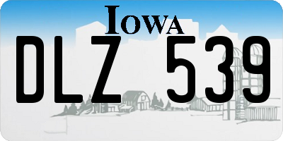 IA license plate DLZ539