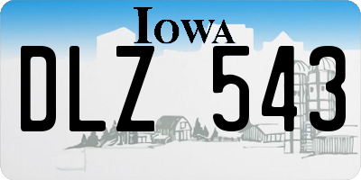 IA license plate DLZ543