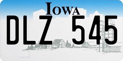 IA license plate DLZ545