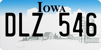 IA license plate DLZ546