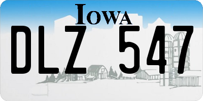 IA license plate DLZ547