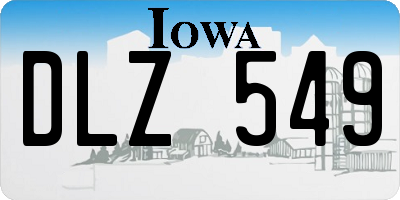 IA license plate DLZ549