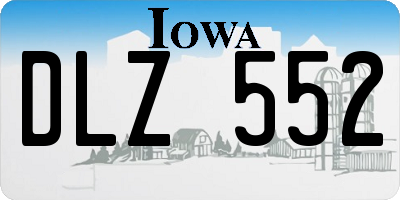 IA license plate DLZ552