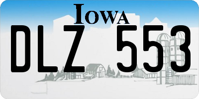 IA license plate DLZ553