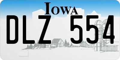 IA license plate DLZ554