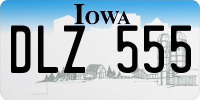 IA license plate DLZ555