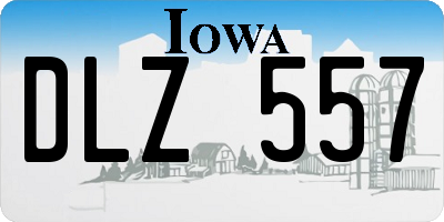 IA license plate DLZ557