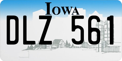 IA license plate DLZ561