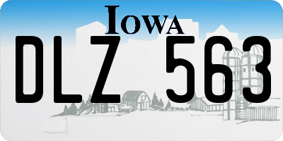 IA license plate DLZ563