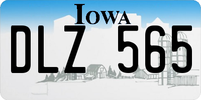 IA license plate DLZ565