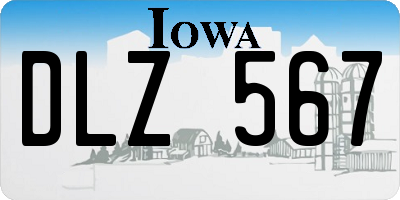IA license plate DLZ567