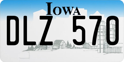 IA license plate DLZ570