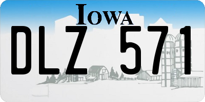 IA license plate DLZ571